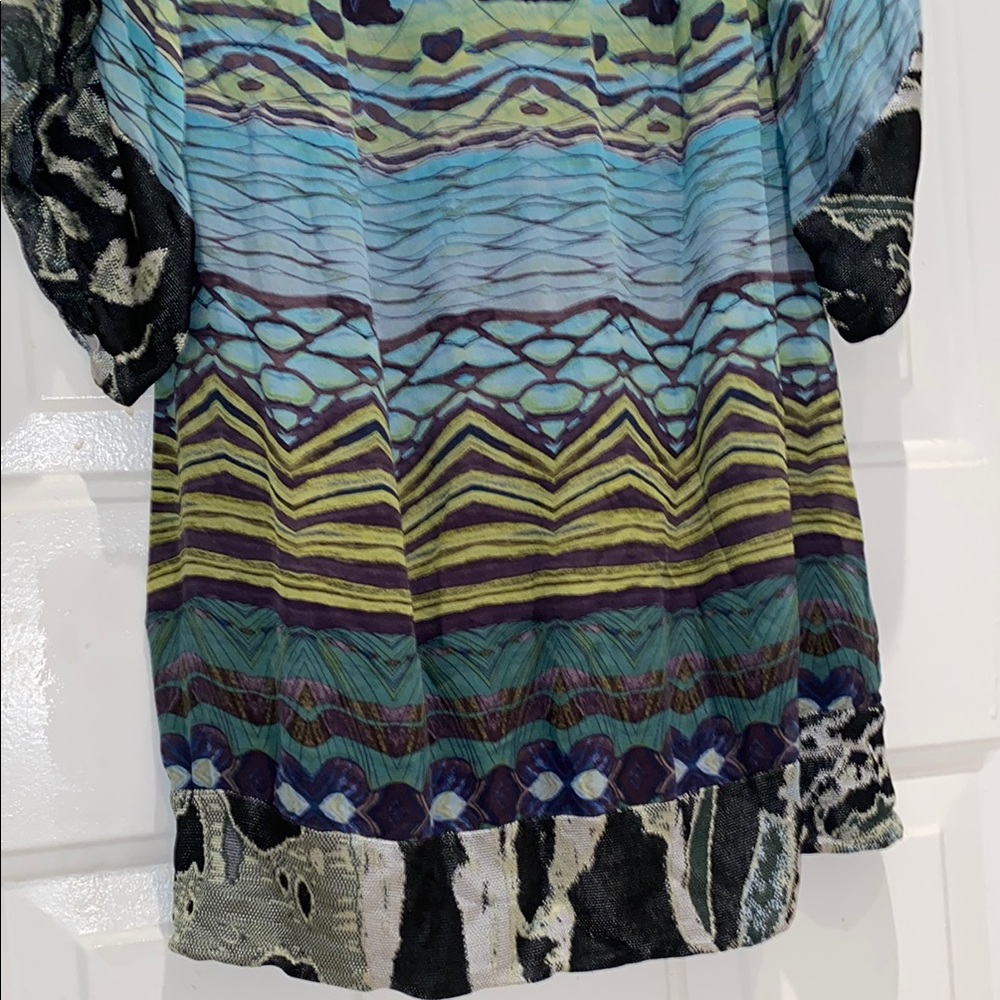 Diane Von Furstenberg Multicolor Patterned Silk Tunic Women's Dress - Picture 4 of 8